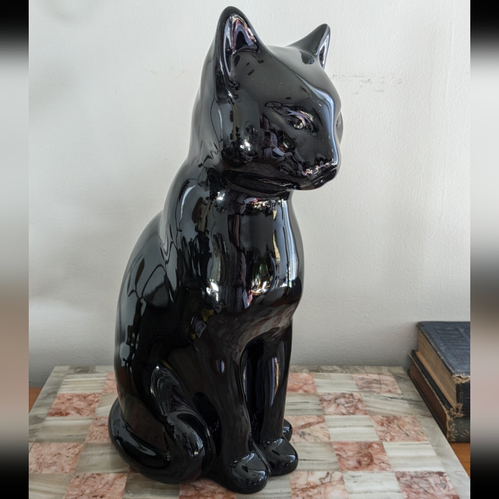 Vintage Black cat statue